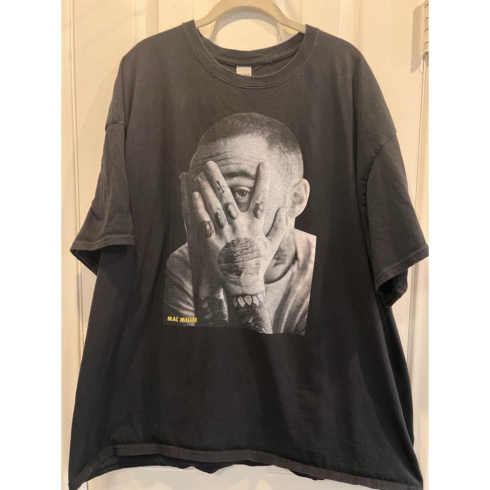 Mac Miller Portrait Graphic T Shirt 3XL Black Oversized Rap Hip Hop Streetwear